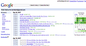 Google Web History