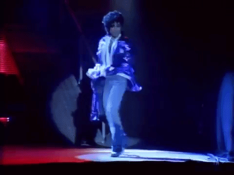 Prince's spin move in the Little Red Corvette video