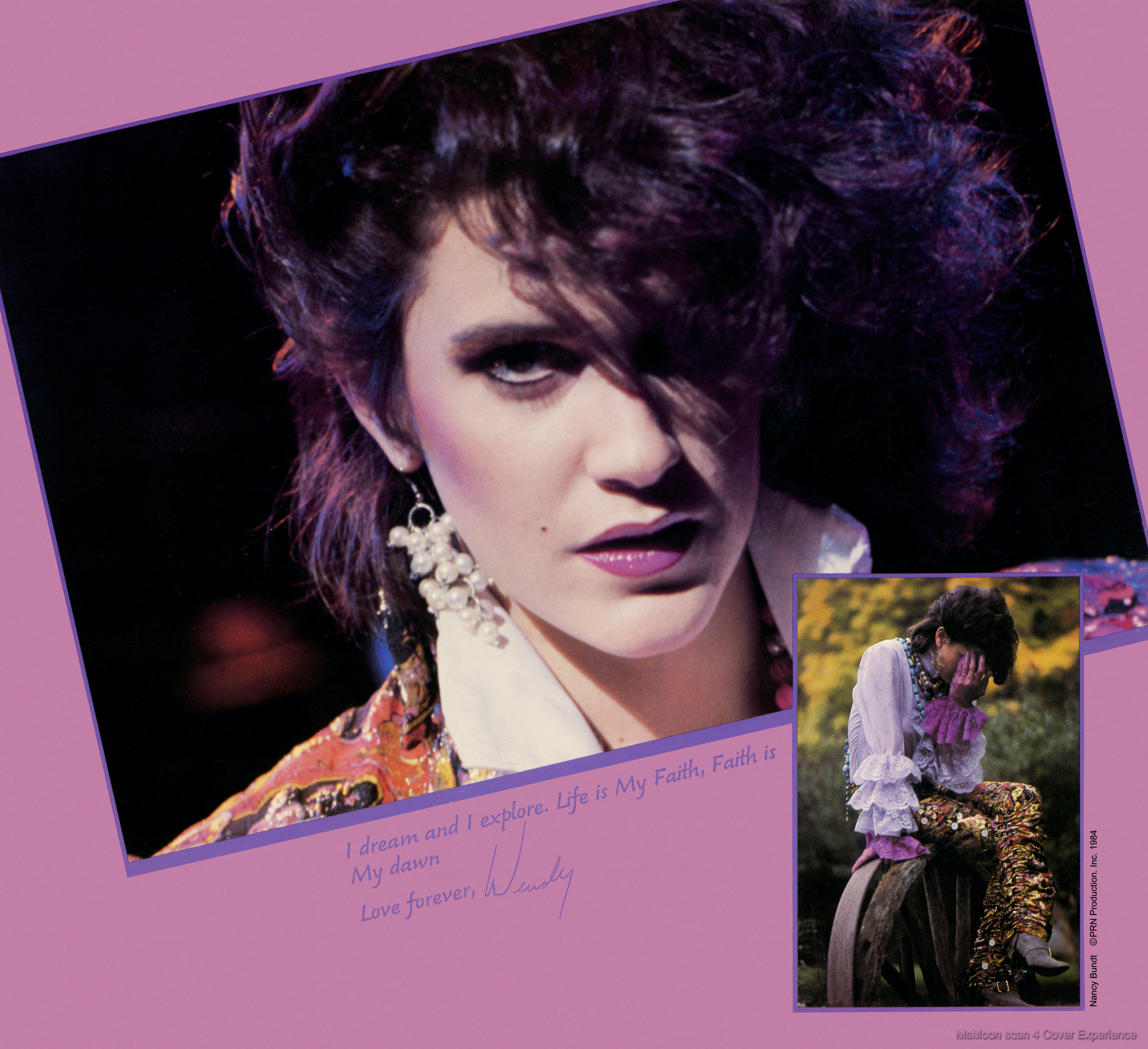 Wendy Melvoin pictured in the Purple Rain tourbook Wendy Melvoin
