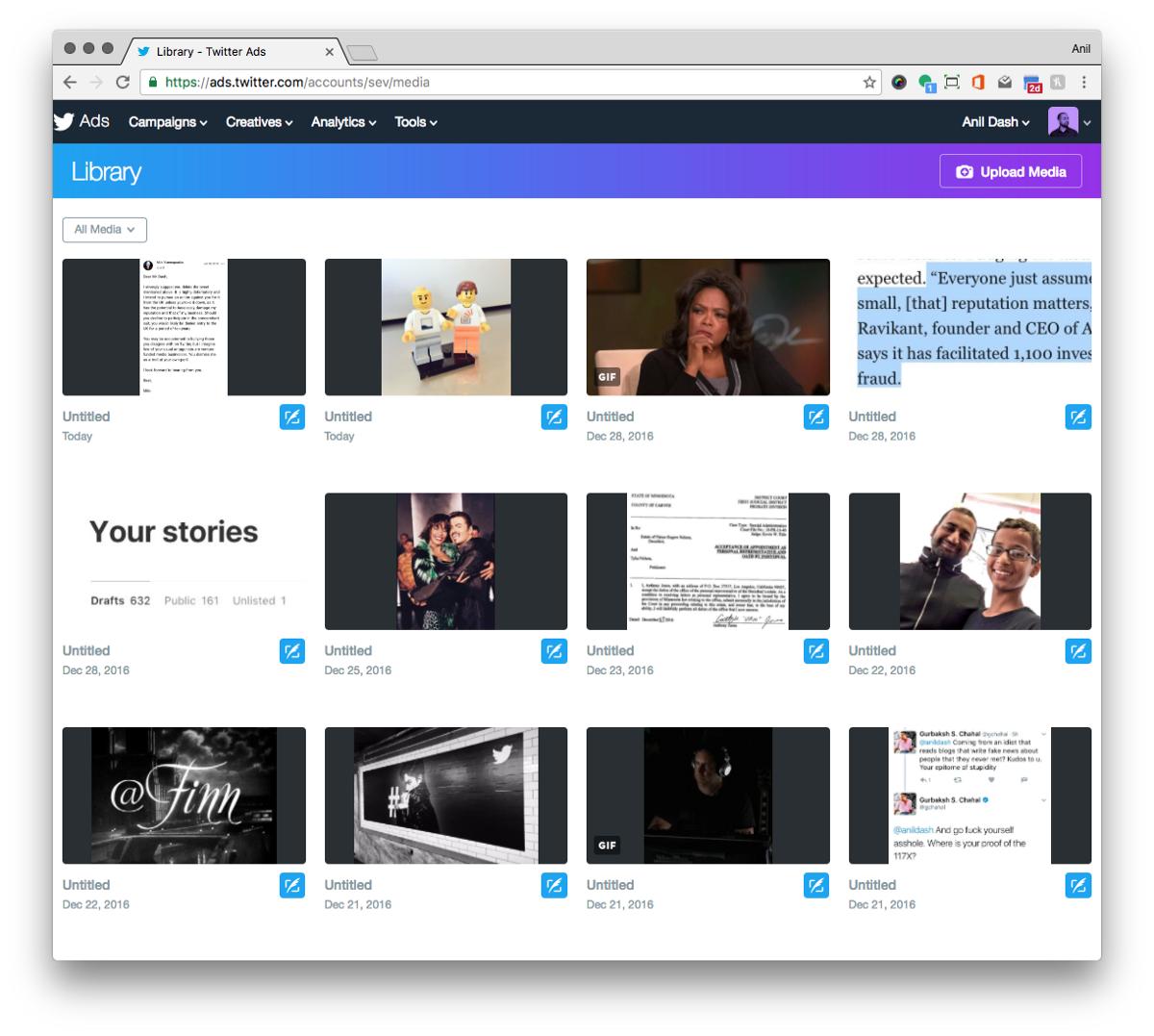 Twitter's Media Library Twitter's Media Library